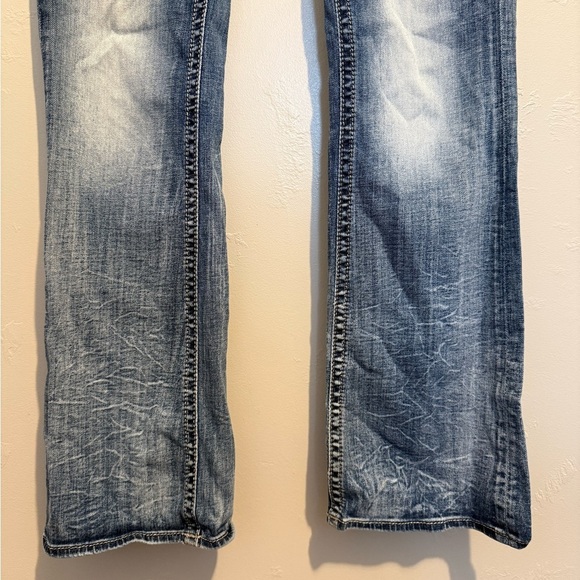 Rock Revival Posey Easy Boot Stretch Jean Y2K Sequins Embroidered Size 28 - Picture 6 of 16